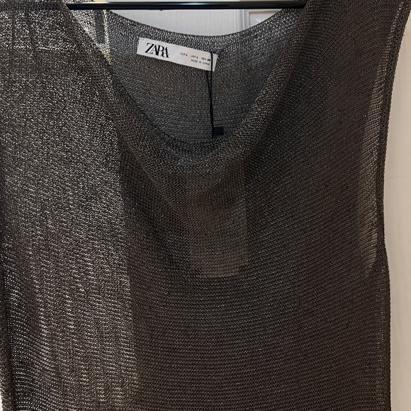 Zara Mesh Sleeveless Tank Top - Picture 3 of 3